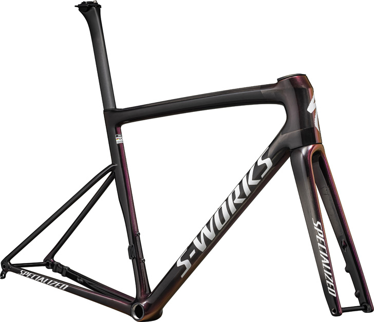 Specialized S-Works Tarmac SL8 Rahmenset Gloss Carbon/Viavi Magenta Gold/Chaos Red Pearl/White